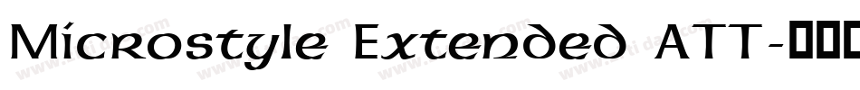 Microstyle Extended ATT字体转换